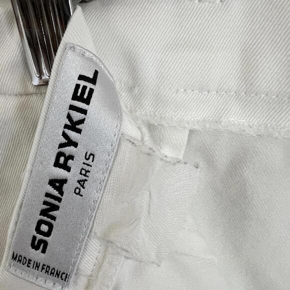 Sonia Rykiel Paris Women's Small White A Line Knee Length Skirt Made in France - Picture 4 of 12